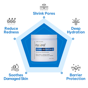 Vente en gros de masque réparateur <span class=keywords><strong>Derma</strong></span> NUSPA de haute qualité 500 ml, vitamine C, resserre les pores, apaise les irritations, crème hydratante pour le visage - Product Image 3