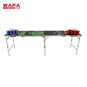 Mesas Plegables de <span class=keywords><strong>4</strong></span> Secciones y 2.<span class=keywords><strong>4</strong></span> m de Largo para <span class=keywords><strong>Picnic</strong></span> y Juego de Beer Pong - Product Image 1