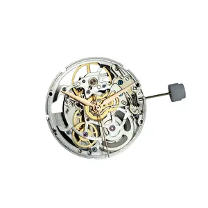 Luxury Skeleton Mechanical Movement Automatic 25 Jewels Silver Custom Rotor OEM Logo 2824 Watch Movement