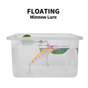 Ensemble de leurres Minnow Popper Crankbaits, leurres durs de pêche avec hameçon triple, leurres de surface pour bateau, pour la truite, le bar et la perche - Product Image 2
