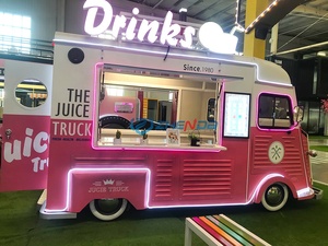 Zhenda Brand Stainless Steel Customized Size Food Truck pink Sweet Cute Mobile Electric <b>Trailer</b> Water bar Ice Cream Bus Snack - Product Image 5