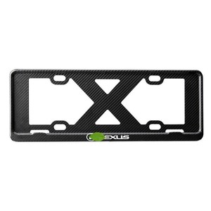 Marco <span class=keywords><strong>de</strong></span> Matrícula Delgado <span class=keywords><strong>de</strong></span> Fibra <span class=keywords><strong>de</strong></span> Carbono Real para Lexus ES200/RX300/NX200/UX, Montaje con Tornillos, Distancia entre Orificios <span class=keywords><strong>de</strong></span> 175-210 mm, Exterior, Homologado para Circular <span class=keywords><strong>por</strong></span> la Calle - Product Image 1