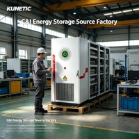 Armoire de stockage d'énergie LiFePO4 KUNETIC 125kW 261kWh à refroidissement liquide, protection IP54, pour C&I, avec BMS auto-développé, usine source OEM ODM