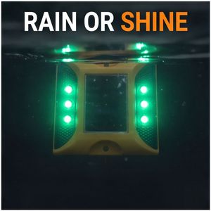 Réflecteur LED solaire extérieur économique pour routes rurales, mode clignotant et constant, type œil de chat - Product Image 1