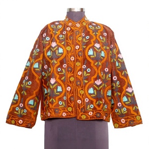 High Quality New <b>Pattern</b> Cotrise Embroidered <b>Quilted</b> 100% Cotton Boho Indian Unisex <b>Jacket</b> Breathable Quick Dry Autumn - Product Image 1