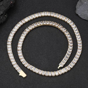 GRA Certified Moissanite Tennis <b>Chain</b> 925 Sterling Silver Hip Hop <b>Iced</b> Out <b>Chain</b> Custom Jewelry - Product Image 3