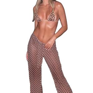 Ensemble de bikini trois pièces sexy pour femme 2025 – Haut halter, bas string et pantalon de bain respirant et antibactérien pour la plage - Product Image 1