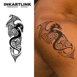 Tatuajes Temporales Semipermanentes Clásicos Americanos Resistentes al Por Mayor, Diseños de Animales de Dragón y Tigre, Adecuados para Aplicación en el <span class=keywords><strong>Brazo</strong></span> - Product Image 3
