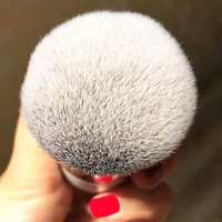 Pinceau de fond de teint Kabuki, poils denses en capsule, manche blanc doré pour fond de teint liquide ou crème, marque privée
