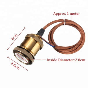 E27 đèn Ổ cắm EU Cắm dây điện với chuyển đổi đèn căn cứ vải dây điện đèn chuyển đổi cáp cho LED bóng đèn căn cứ chủ sở hữu - Product Image 5