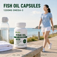 Complément d'huile de poisson Oméga 3 de haute qualité OEM 1200mg pour la santé cardiaque, améliore l'immunité, usage adulte, facile à avaler