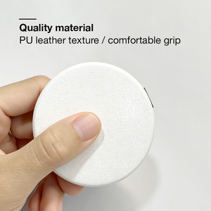 Custom Logo Printing Round <b>Compact</b> <b>Mirror</b> Double Sided Portable Travel <b>Mirror</b> White Leather <b>Mirror</b> Etching for Christmas Gift - Product Image 5