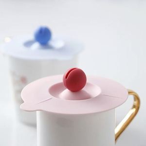 Food Grade Silicone <b>Cup</b> Lid with Dustproof Breakfast Mug and Spoon Modern Design Tea <b>Cups</b> & <b>Saucers</b> - Product Image 1