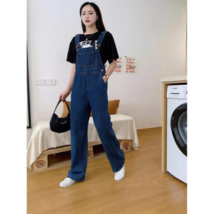 จั๊มสูทผ้าเดนิมเอวสูงขาตรงขากว้างทรงหลวมใหม่สำหรับฤดูใบไม้ผลิและฤดูใบไม้ร่วง2025 - Product Image 2