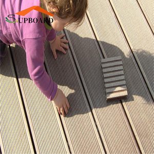 Chine Couverture de sol de pont en plastique mince extérieur gaufrage panneau de terrasse recyclé panneau de plancher en WPC - Product Image 3