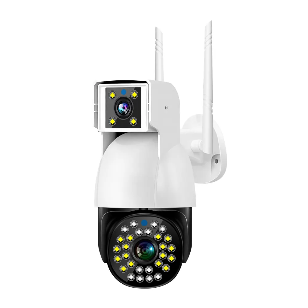 V380 2 in 1 WIFI/4G PTZ Camera 4MP Wireless Home Security Monitor Dual Lens 2K IP Monitoring Video Recorder