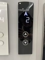 Panneau d'appel d'ascenseur moderne en acier inoxydable pour hôtels avec options de boutons ronds/carrés