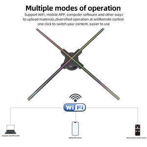 Proyector de Hologramas 3D MissYou de Alta Tecnología de 27.5 Pulgadas con Control Remoto Bluetooth, Ventilador de Hologramas para Exposiciones y Navidad - Product Image 3