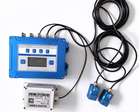 Alat Ukur Aliran Ultrasonik Nirkabel Bertenaga Baterai, Transduser Jepit, Pembacaan Jarak Jauh 4G, Modbus RTU Aliran Pipa Non-Invasif