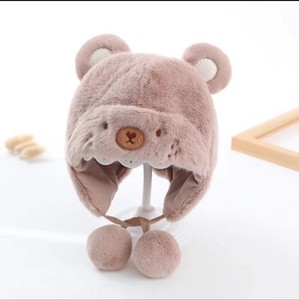Cute Winter Kids Warm Beanie Infant Cotton Baby Knit <strong>Hat</strong> Baby Girls Boys <strong>Bear</strong> Head Embroidery Kids Knitted Beanie - Product Image 1