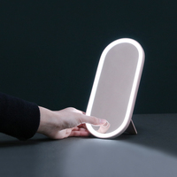 Caja Organizadora de Maquillaje LED Inteligente Portátil con Espejo HD, Estuche de Almacenamiento de Cosméticos de Viaje, Espejo de Belleza Recargable con Luz Regulable