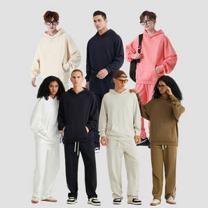 Sweat à capuche pour homme en coton 100% de grande taille avec logo personnalisé, couleur unie, design avec poche, épaules tombantes, coupe régulière - Product Image 3