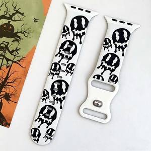 Nuevo patrón de Halloween tallado correa de silicona de dos colores para <span class=keywords><strong>Apple</strong></span> <span class=keywords><strong>Watch</strong></span> Series 11 10 <span class=keywords><strong>Ultra</strong></span> 2 49mm Correa pulsera - Product Image 6
