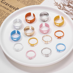 Juego de 6 Anillos de Mariposa de Colores para Mujeres, Hombres, Parejas, Amistad, Compromiso, Boda, Anillos Abiertos, Regalos de Joyería 2025 - Product Image 2