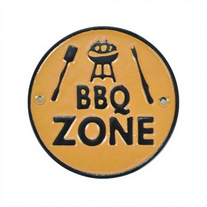 <b>BBQ</b> Zone Best Selling Wall Sign <b>Large</b> Quantity Supplies Cast Iron General Sign Decorative Hot Selling Latest Signs at Low Prices - Product Image 1