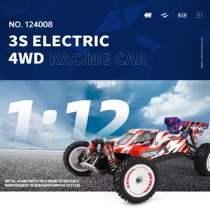Nouvelle voiture RC brushless en métal 124008, télécommandée, haute vitesse, voiture de course professionnelle, suspension indépendante, expert, câble USB - Product Image 6