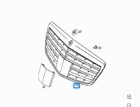 OEM 2218800483 pour la grille de radiateur centrale de la barre avant Mercedes W221 S300 S350
