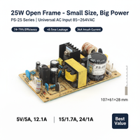 PS-25-12 Low Leakage Current Open Frame Switching Power Supply 25W 12V 2.1A Single Output AC DC SMPS for Medical LED Equipment