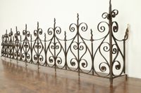 Panneaux d'escaliers extérieurs en fer forgé Véranda unique Conceptions de villa Étiquette décorative moulée Main courante Balustrade Balustrades Mains courantes