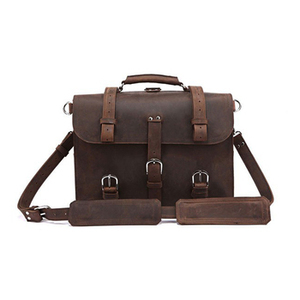 Maletín para Portátil Unisex de Cuero 100% Genuino de Lujo para Oficina y Viajes, Diseño Elegante y Portátil - Product Image 1