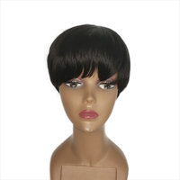 Meilleures ventes en gros Perruque brésilienne coupe courte style faite à la machine Perruques Bob en cheveux humains vierges