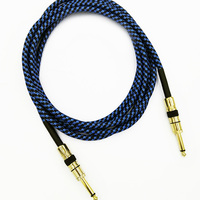 Câble de guitare TS 6,35 mm, cordon d'instrument mâle-mâle 1/4 pouce pour basse électrique, ampli, pédale, enregistrement en studio
