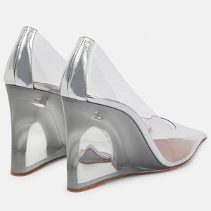 2024, superventas, zapatilla <span class=keywords><strong>de</strong></span> <span class=keywords><strong>cristal</strong></span> <span class=keywords><strong>de</strong></span> <span class=keywords><strong>Cenicienta</strong></span>, zapatos <span class=keywords><strong>de</strong></span> tacón <span class=keywords><strong>de</strong></span> cuña superalto <span class=keywords><strong>de</strong></span> PVC transparente para calzado <span class=keywords><strong>de</strong></span> mujer - Product Image 4