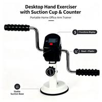 Mini vélo d'exercice de bureau avec ventouse, compteur numérique 5 fonctions, en acier, portable, pour la maison et le bureau