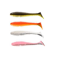 Ensemble d'accessoires de pêche en lac Palmer 51 pièces en PVC, leurres souples en plastique à queue en T, vers artificiels, hameçons à tête plombée barbelée, kit de matériel de pêche en boîte