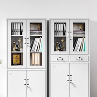 Armoire de classement de bureau en acier épaissi haute performance, casiers pour employés pour le stockage de documents et d'archives