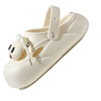 Sandales de plage unisexes en EVA, semelle épaisse de 3,5 cm, antidérapantes, résistantes aux odeurs, chaussures aquatiques d'extérieur, design ajouré grands yeux, doublure en PVC