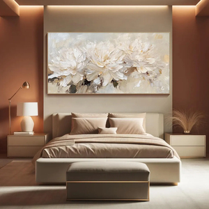Cuadro Decorativo <span class=keywords><strong>de</strong></span> Lujo <span class=keywords><strong>para</strong></span> el Hogar, Impresión Artística <span class=keywords><strong>de</strong></span> Ramo Floral Blanco, Pintura al Óleo Pintada a Mano sobre Lienzo, Cuadro Moderno Grande <span class=keywords><strong>para</strong></span> <span class=keywords><strong>Sala</strong></span> <span class=keywords><strong>de</strong></span> Estar - Product Image 5