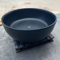 Baignoire ovale autoportante de luxe en acrylique pleine grandeur pour projets hôteliers, baignoire de trempage en pierre artificielle
