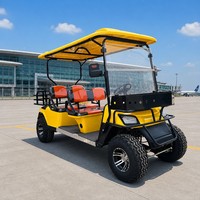 Voiturette de golf électrique 60V quatre places avec capacité de montée de 25 % et autonomie de 90 km pour terrains accidentés et centres de villégiature