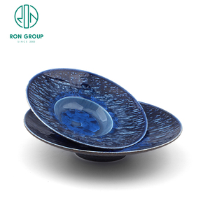 Assiettes rondes en mélamine bleue de 9/11 pouces pour la <span class=keywords><strong>vente</strong></span> en gros, idéales pour les sauces, les pâtes et les plats de dîner, pour la restauration commerciale et la <span class=keywords><strong>vaisselle</strong></span> de table. - Product Image 6