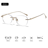 Montura de Titanio Puro 99525 para Gafas Ópticas, Montura Clásica sin Aro, Superligera, Alta Calidad, Suministro Directo de Fábrica