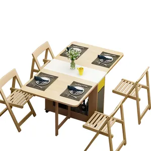 Muebles plegables de madera para comedor, mesa y silla, productos con gran descuento