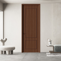Porte intérieure moderne en bois OEM d'usine, insonorisée, résistante à l'eau et aux rayures, à ouverture coulissante pour projets de chambre à coucher