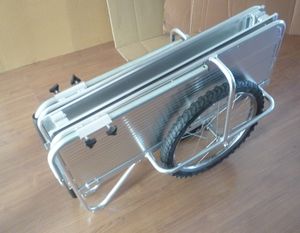 एल्यूमीनियम तह गाड़ियां साइकिल कार्गो ट्रेलर तह बगीचा गाड़ी एल्यूमीनियम साइकिल ट्रेलर टूरिस्ट - Product Image 6