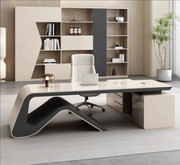 Bureau de direction moderne en bois avec tiroir, accessoires italiens, style luxe, pour la maison